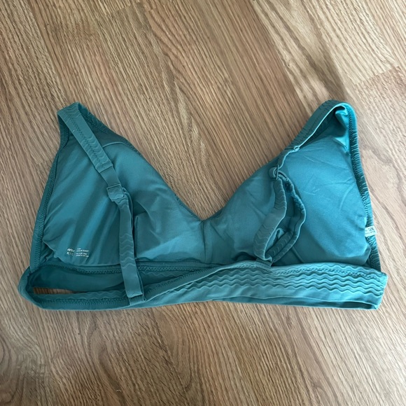 Aerie Scoop V Green Bikini Top XL - Picture 2 of 4